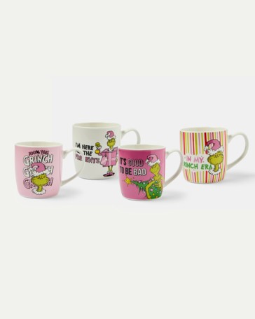 Set of 4 The Grinch Mugs