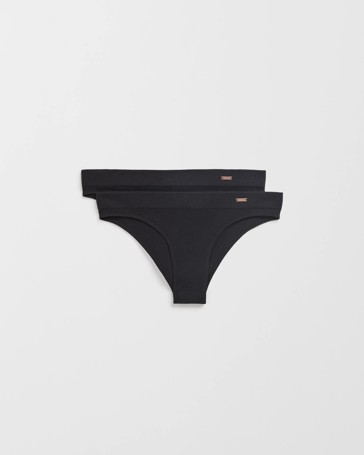 Lily Loves 2 Pack Rib Seamfree Brazilian Briefs