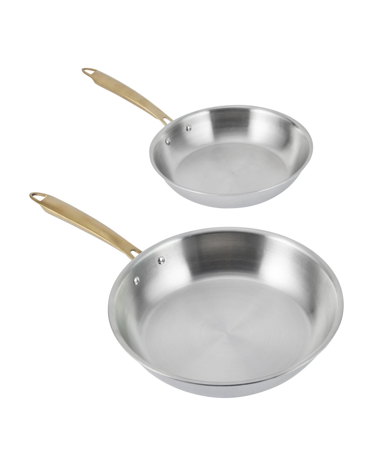 Anko 2 Pack Stainless Steel Tri-Ply Frypans 2 of 6
