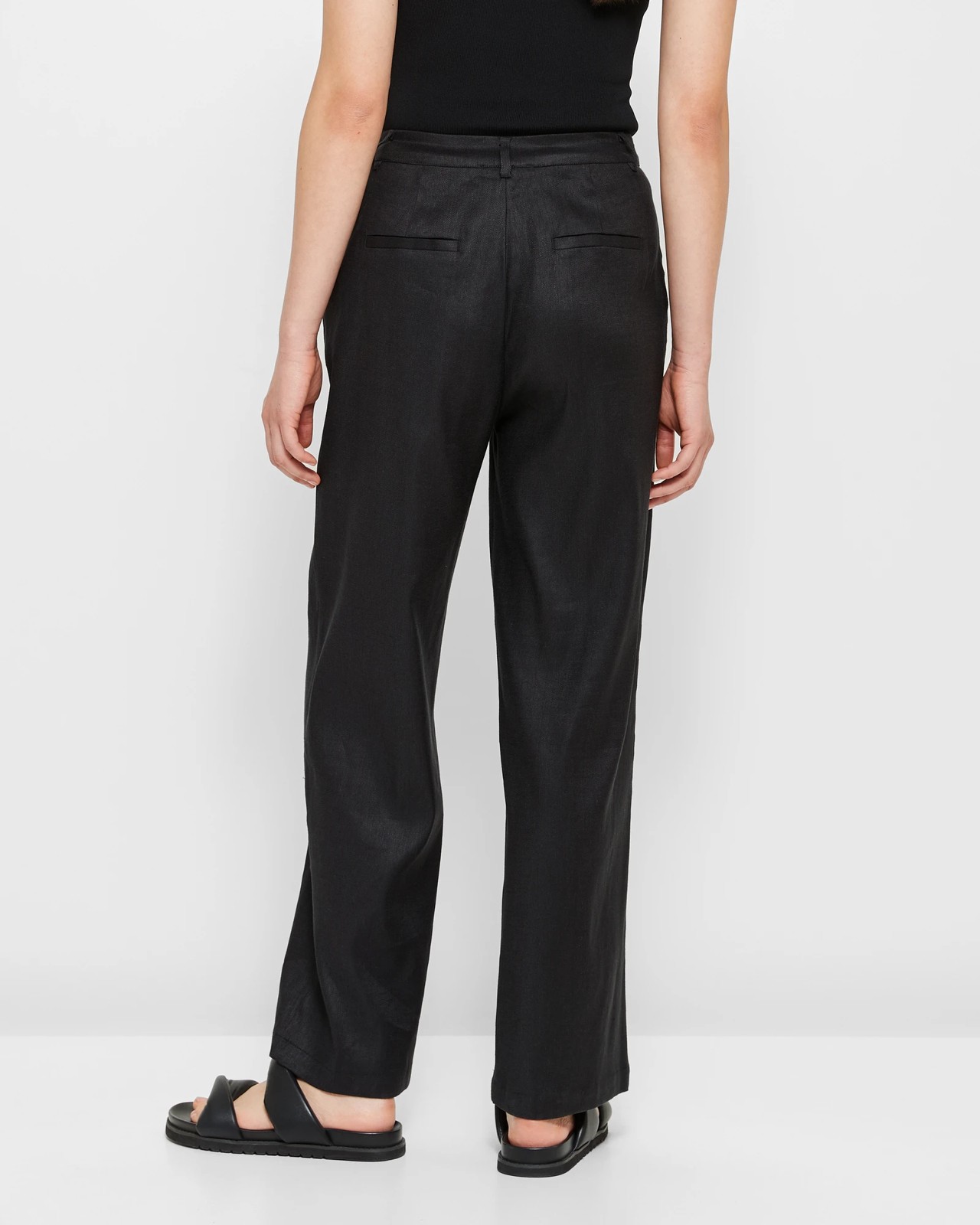 European Linen Blend Straight Leg Pants - Preview | Target Australia