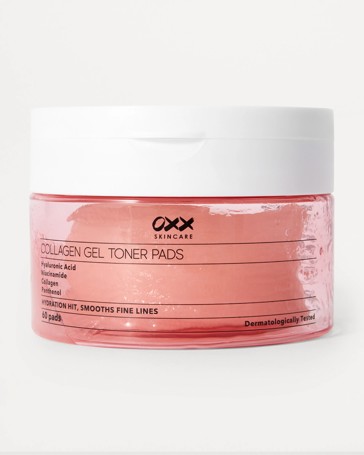 OXX Skincare 60 Pack Collagen Gel Toner Pads - Hyaluronic Acid - Niacinamide - Collagen and Panthenol