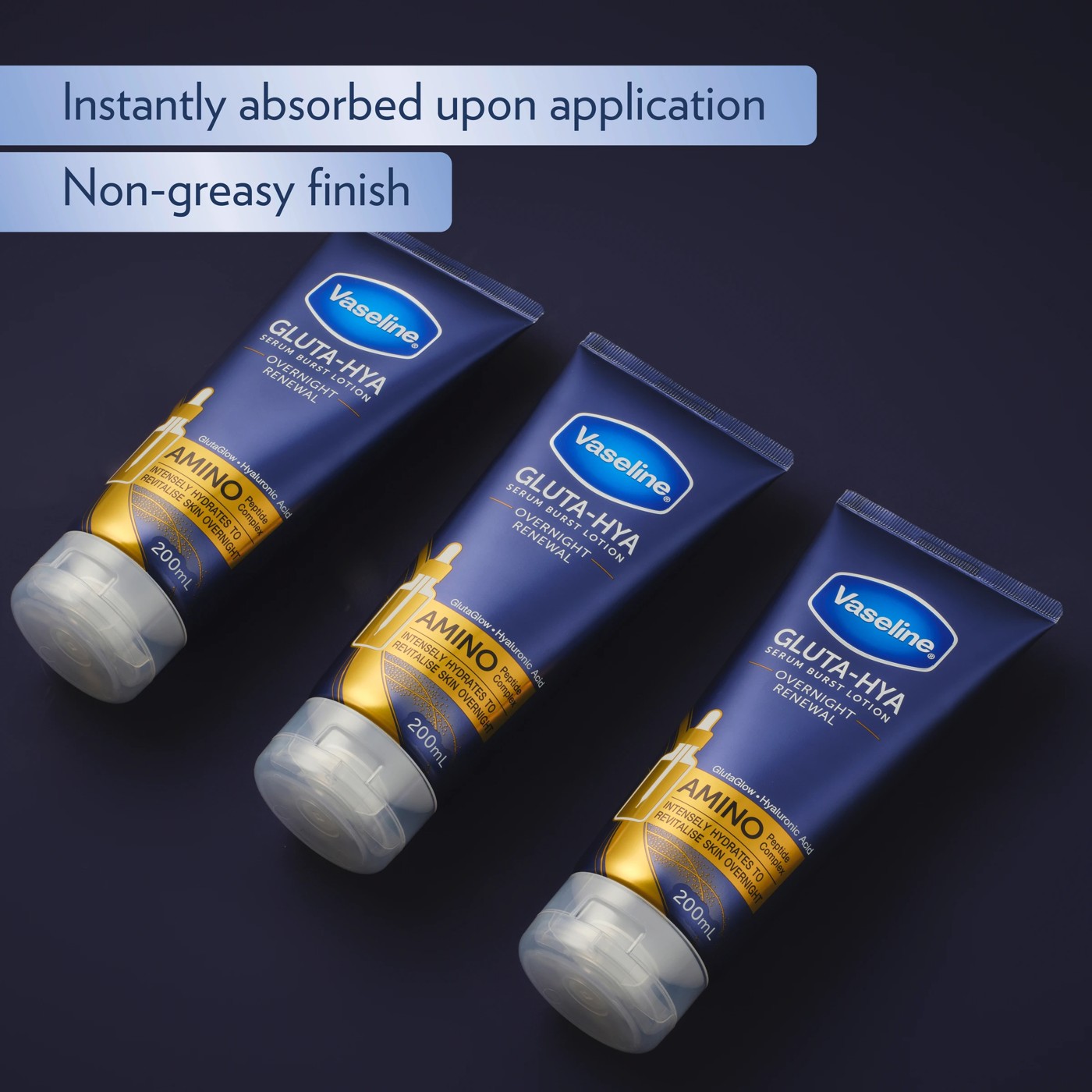 Vaseline Gluta-Hya Serum Burst Overnight Renewal Body Lotion 200ml 6 of 6