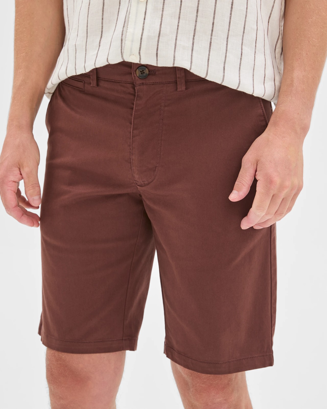 Australian Cotton Regular Stretch Chino Shorts - Brown Stone 5 of 6