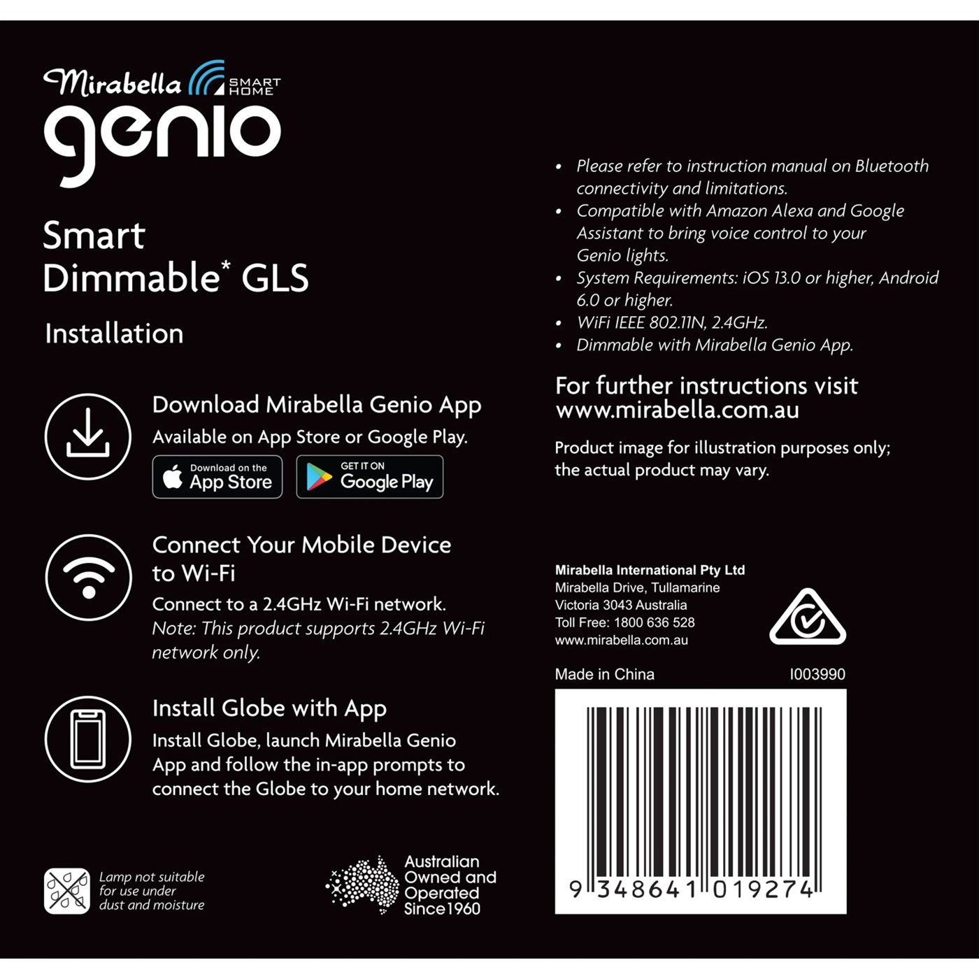 Mirabella Genio Wi-Fi Dimmable 9W LED Bulb 2 of 2