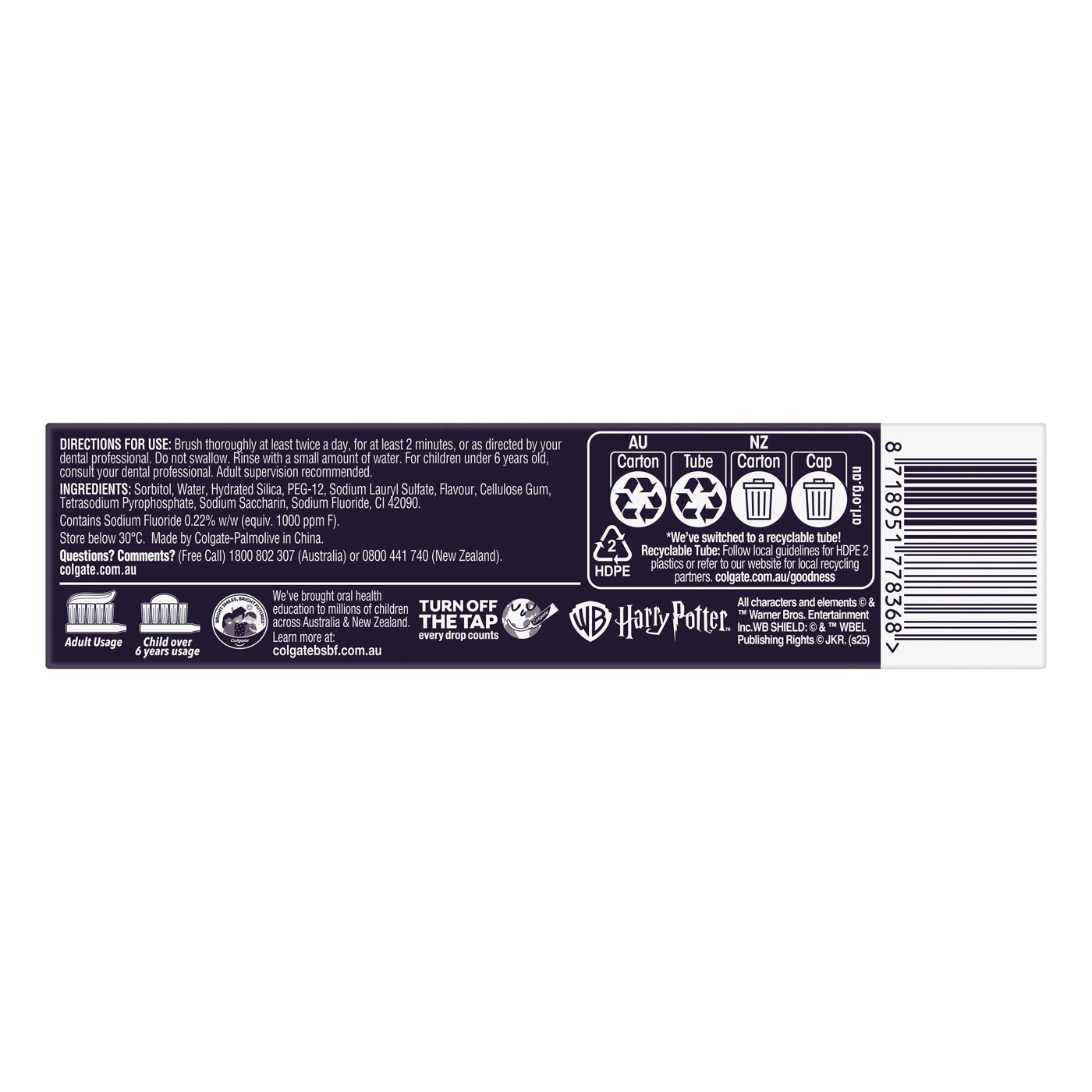 Colgate Harry Potter Bubbling Cauldron Bubble Fruit Toothpaste 100g 2 of 6