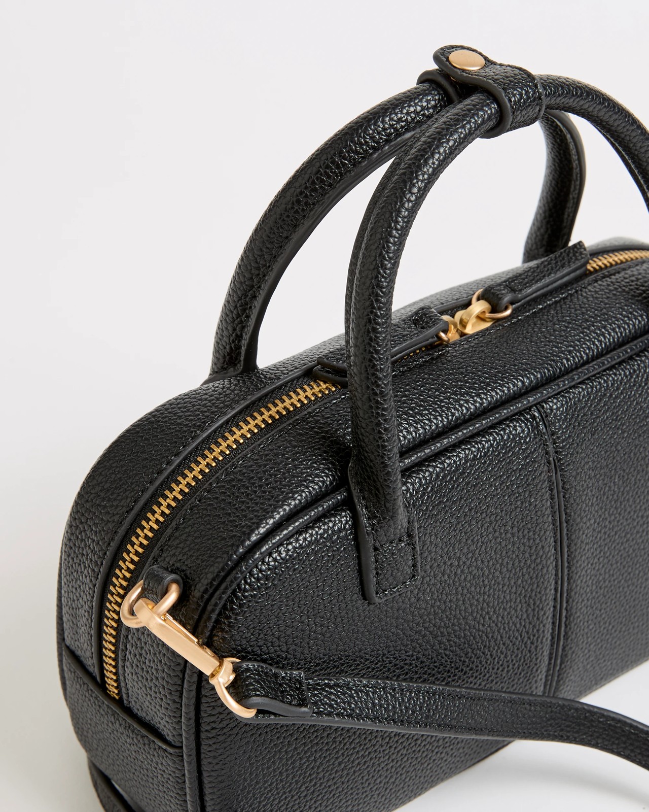 Mini Pebble Bowler Crossbody Bag - Black 2 of 2