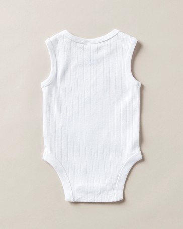 Baby Organic Cotton Pointelle Sleeveless Bodysuit