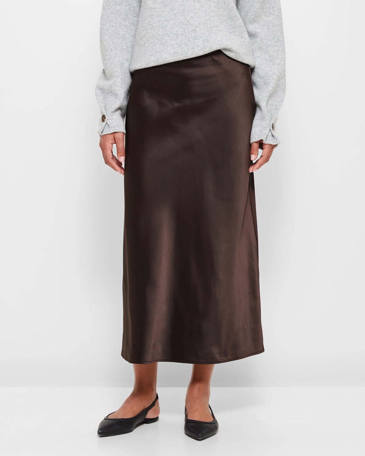 Satin A Line Midi Slip Skirt Preview Target Australia