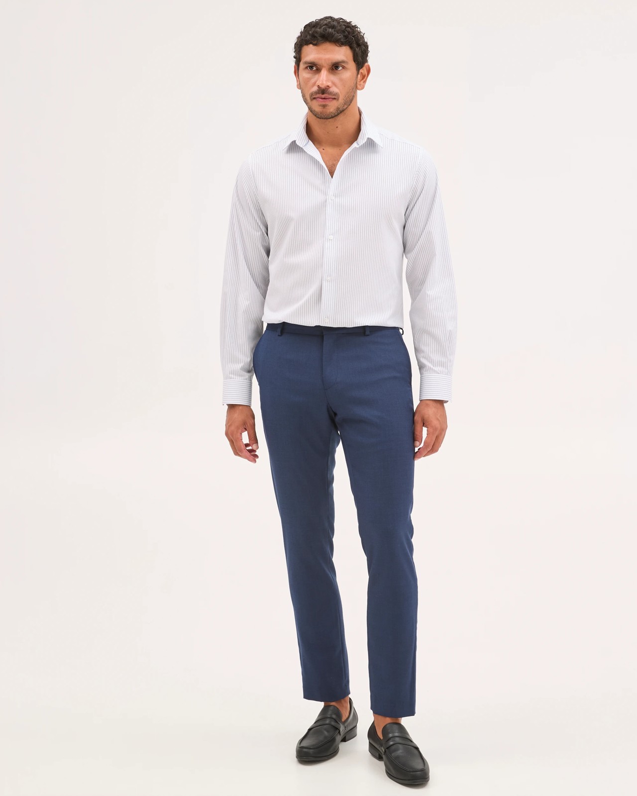 Preview Tailored Suit Pants - Navy Marle 2 of 6