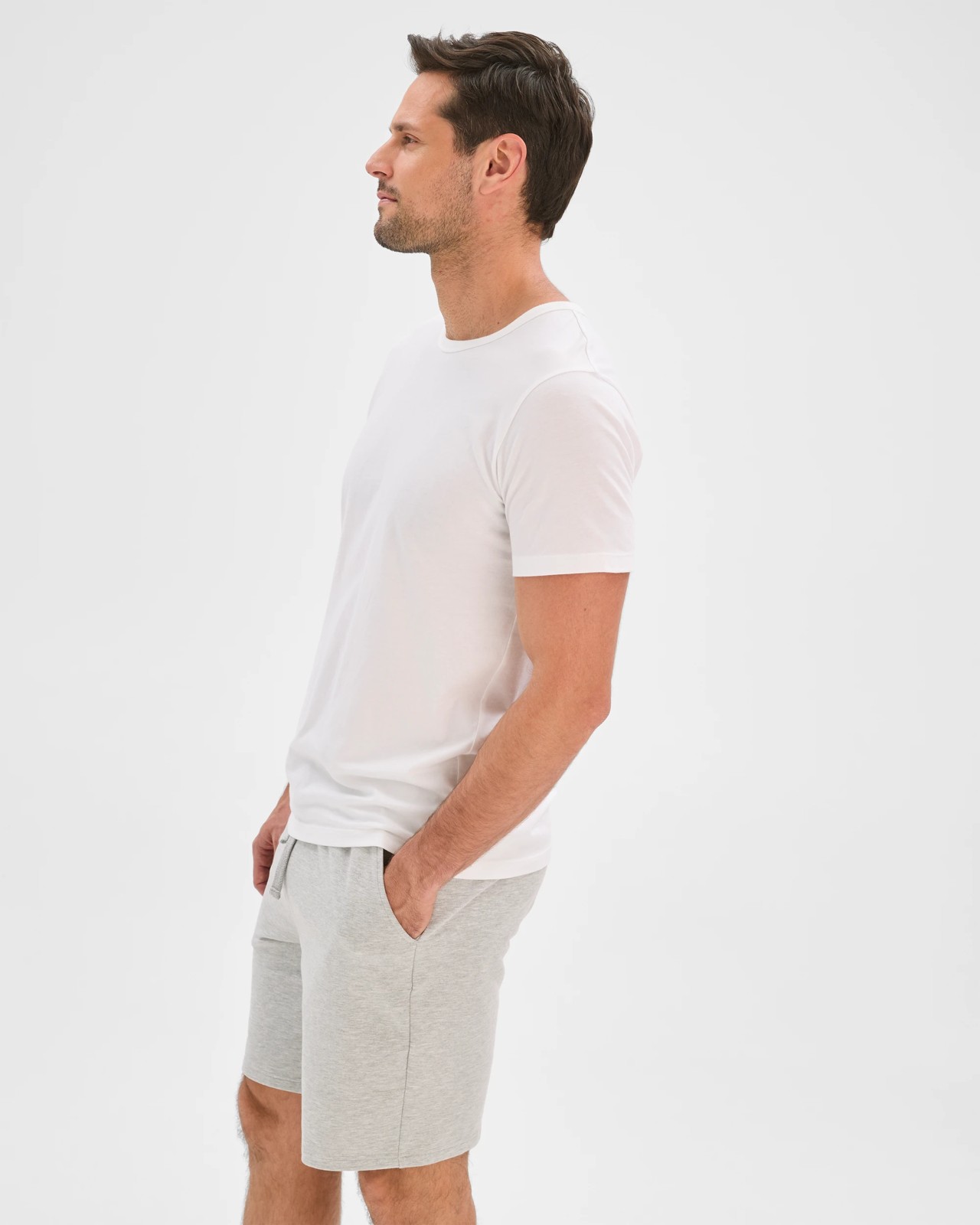 Maxx Lightweight Terry Sleep Shorts - Grey Marle 4 of 5