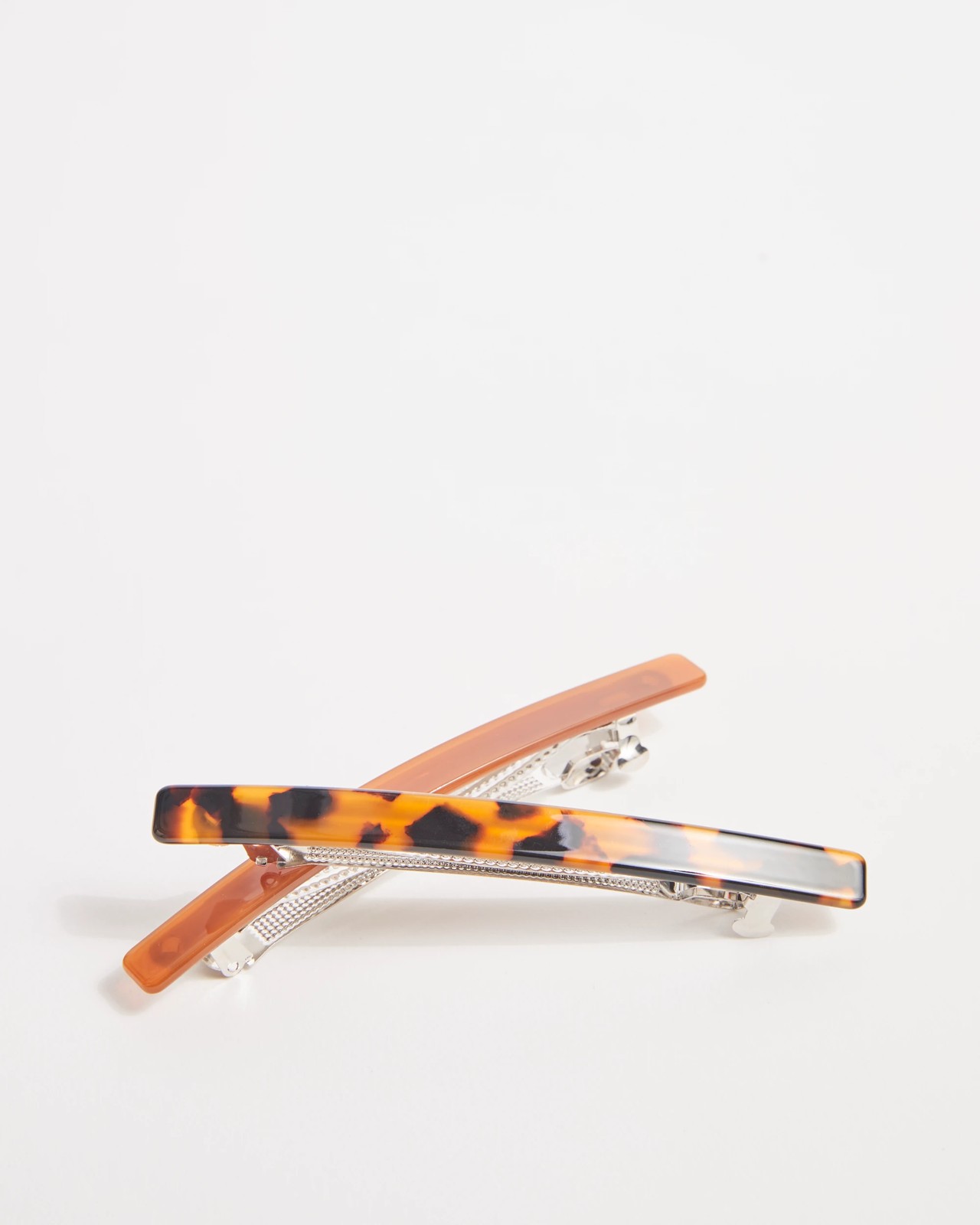 2 Pack Resin Barrette Clips - Honey Tort 2 of 2