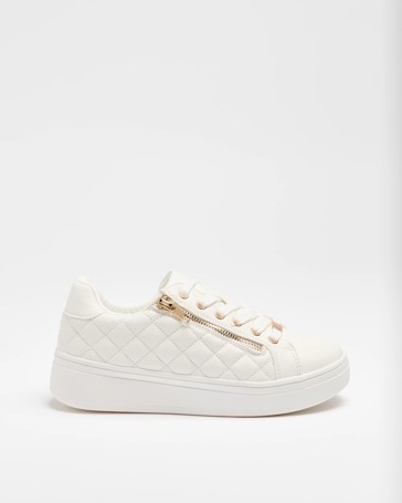Womens Quilted Zip Comfort Sneaker - Zia II