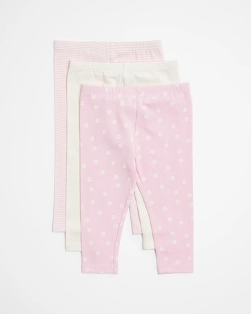Baby Organic Cotton Leggings 3 Pack