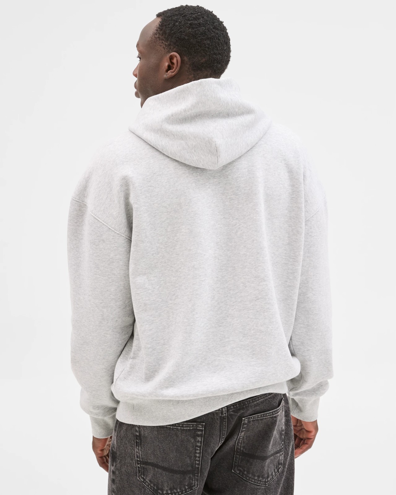 Commons Australian Cotton Blend Heavyweight Oversized Hoodie - Grey Marle 6 of 6