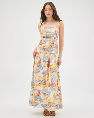 Lily Loves European Linen Drop Waist Maxi Dress