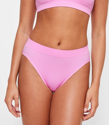 Danskin Seamless Ribbed Shaping Briefs in Pink