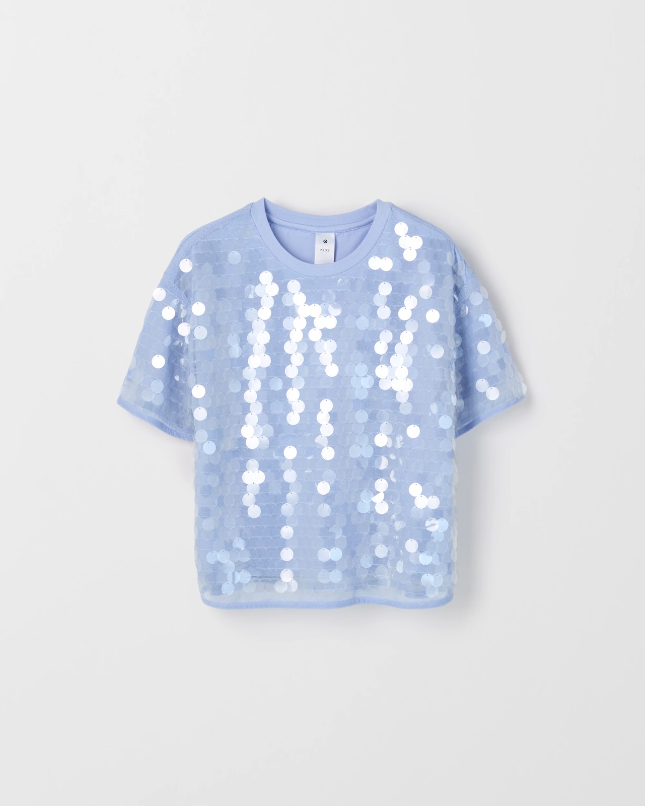 Sequin Short Sleeve T-Shirt - Blue 5 of 6