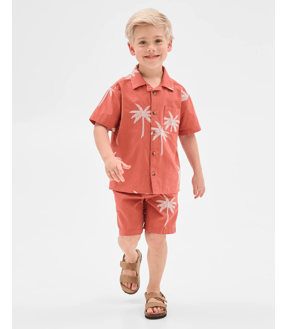 Australian Cotton Rich Shirt and Shorts 2 Piece Set
