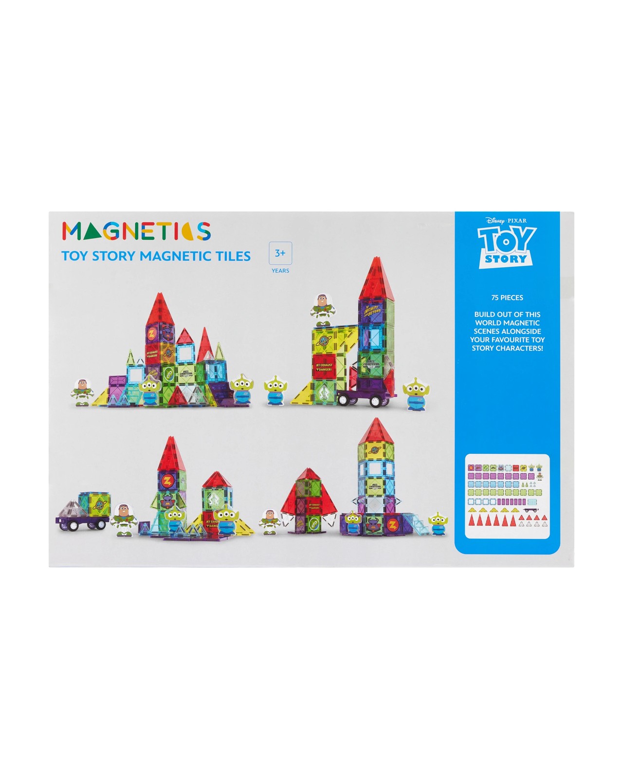 75 Piece Disney Pixar Toy Story Magnetic Tiles 6 of 6