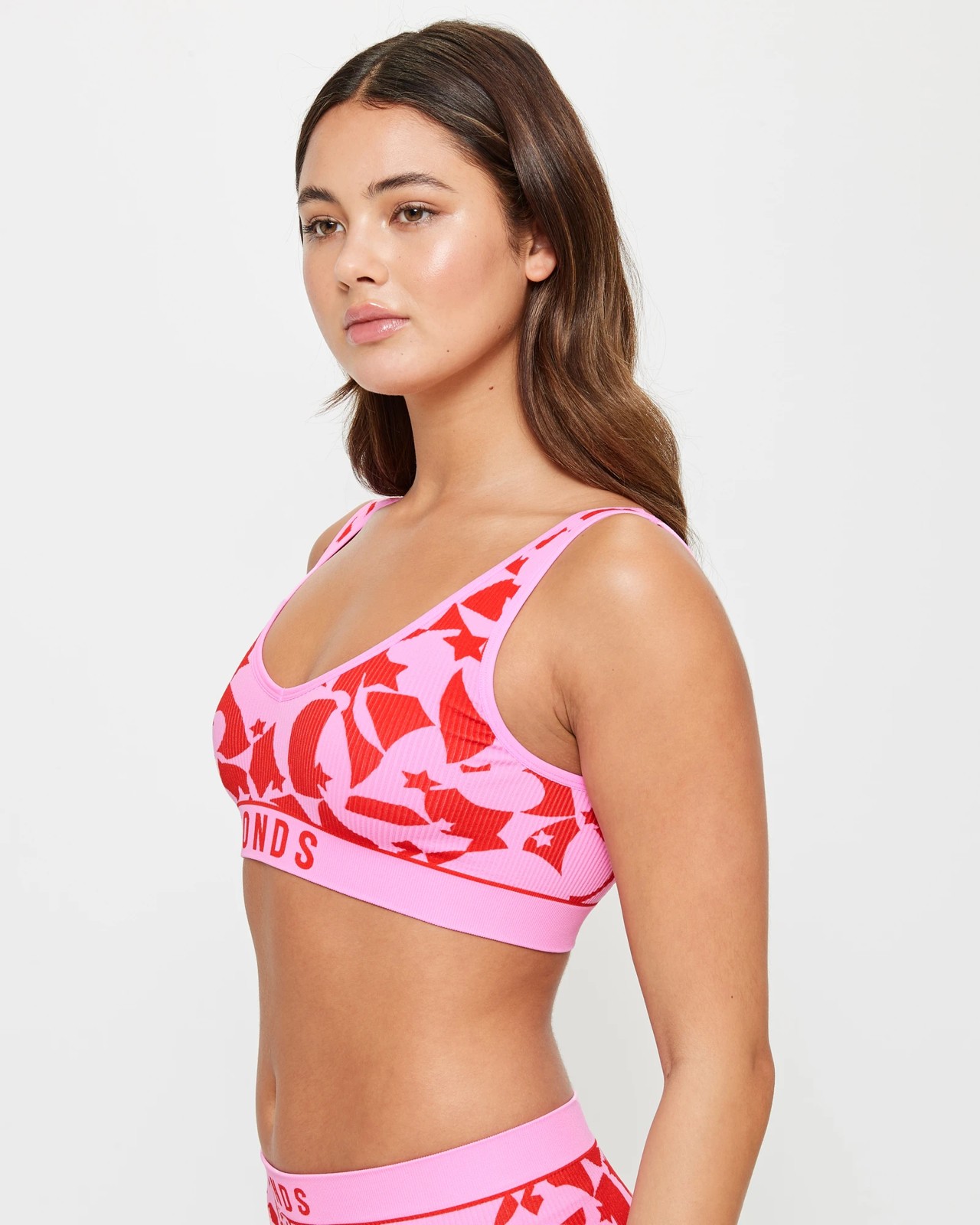 VS Pink Ultimate Logo Strap Sports Crop Bra Camo