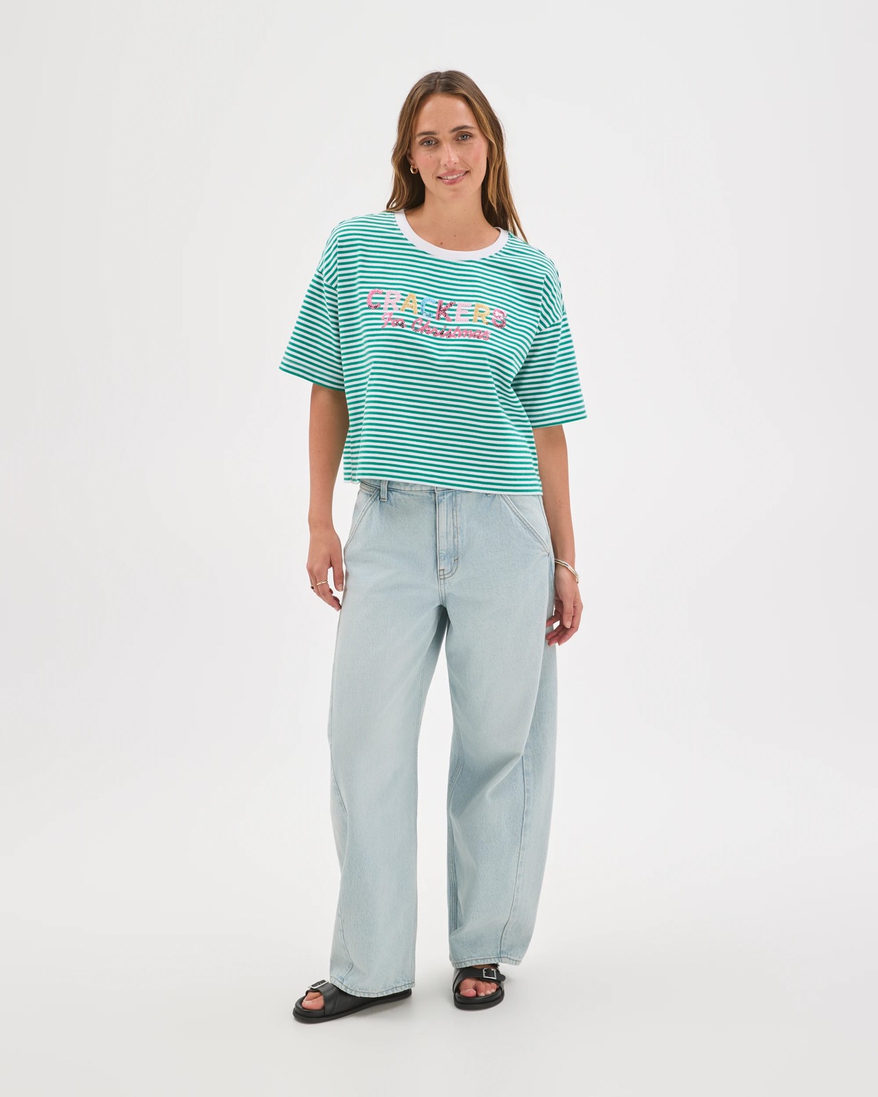 Australian Cotton Oversized Embellished Christmas T-Shirt 2 of 6