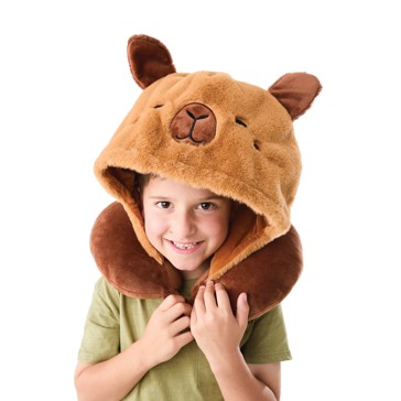 Anko Hooded Travel Pillow - Capybara