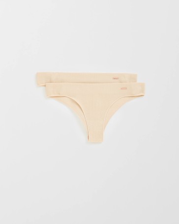 Lily Loves 2 Pack Rib Seamfree Brazilian Briefs