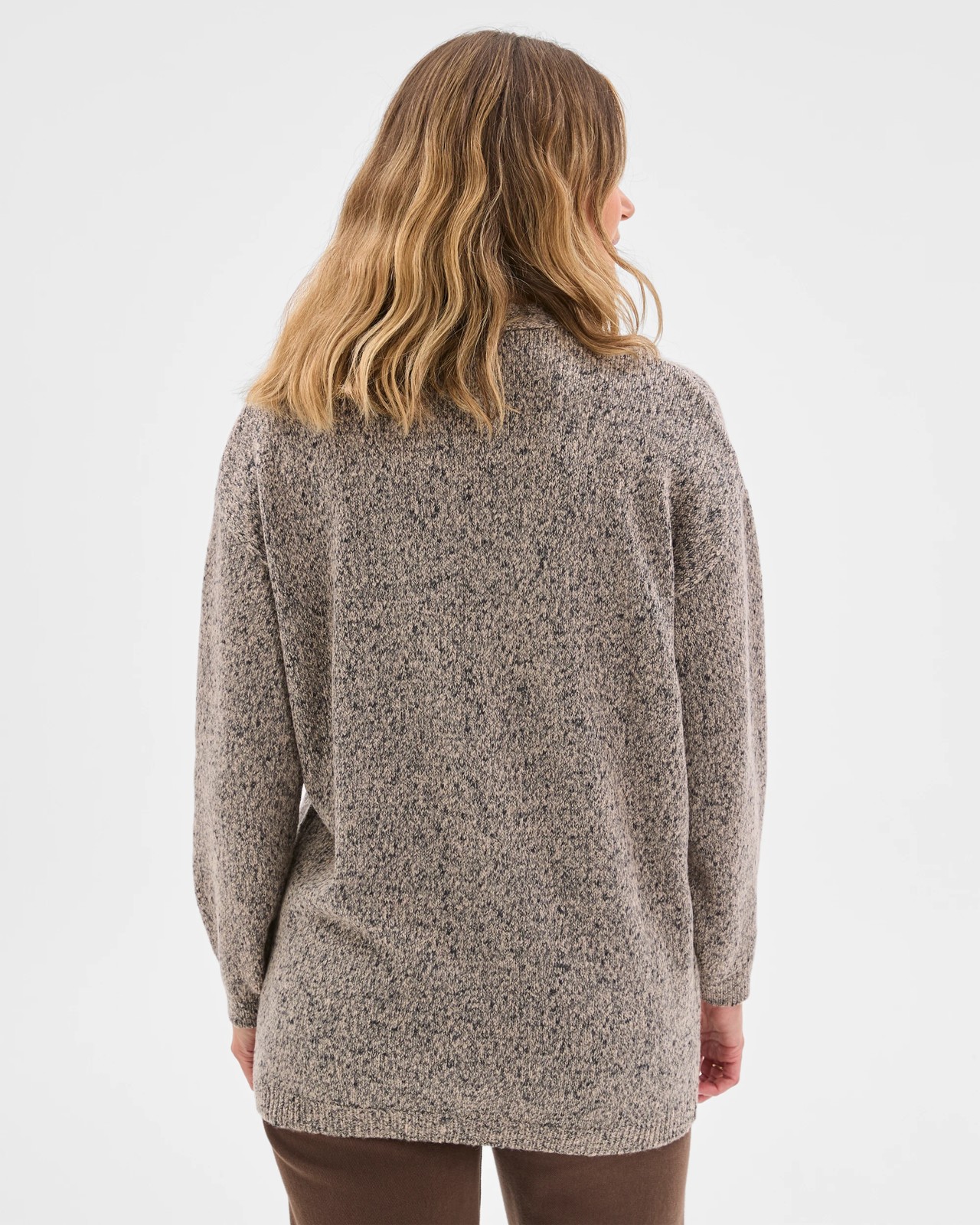 Twist Slub Grandpa Cardigan - Dove Marle 5 of 5