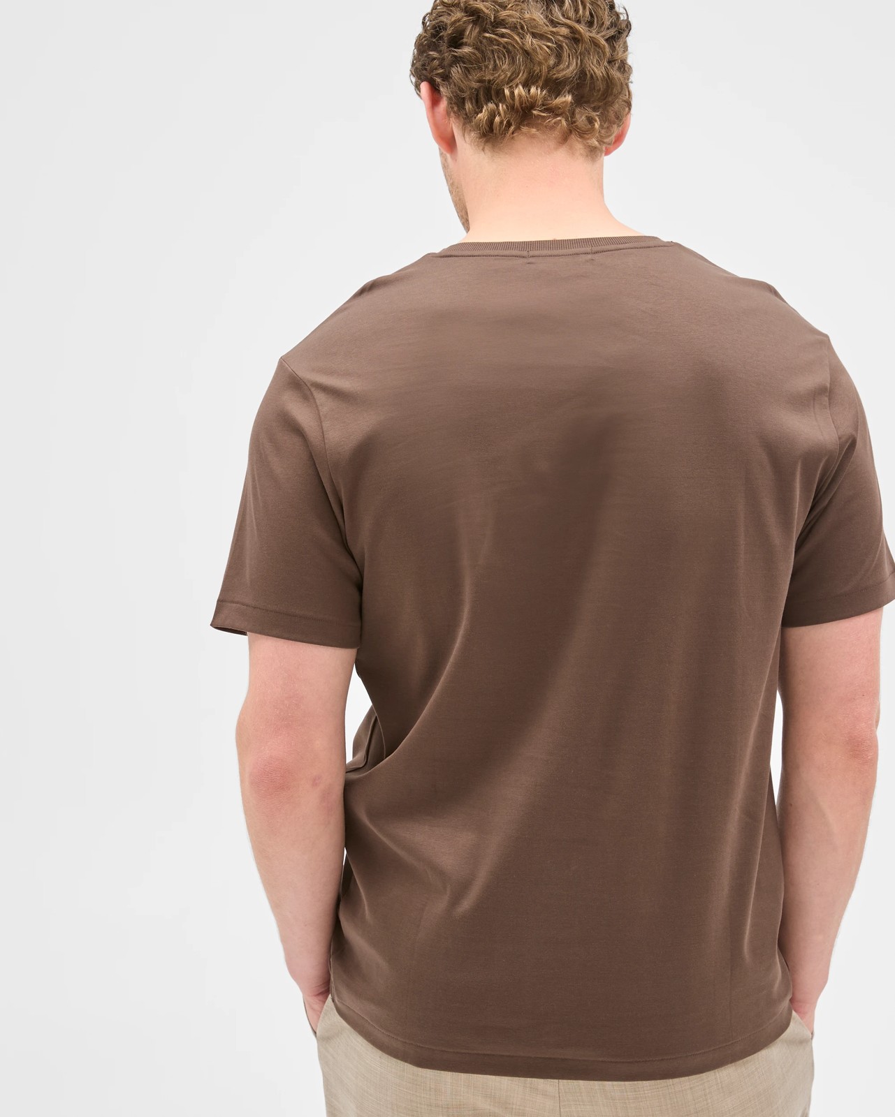 Preview Australian Cotton Interlock T-Shirt - Chocolate 6 of 6