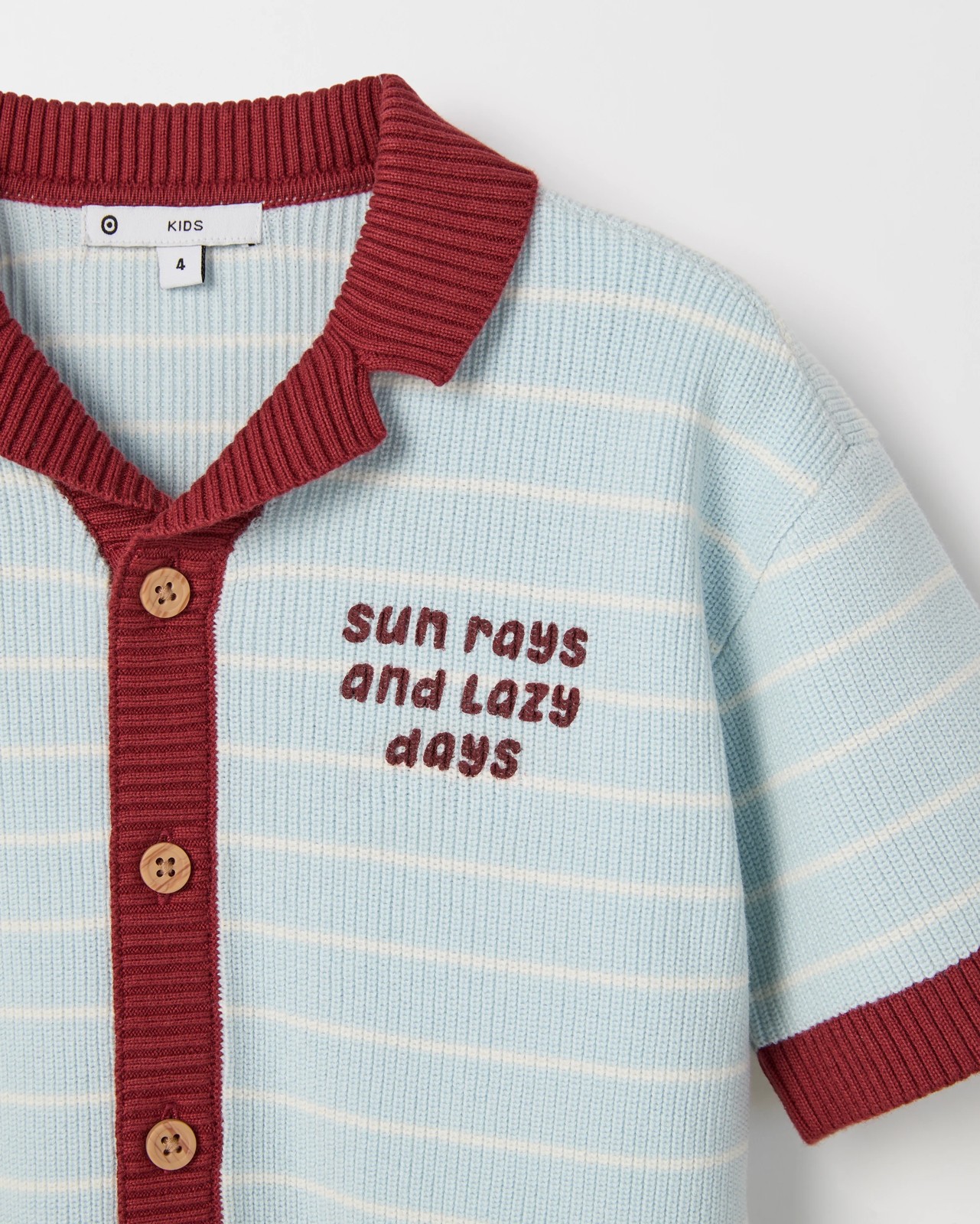 Australian Cotton Knit Shirt  - Light Blue 6 of 6