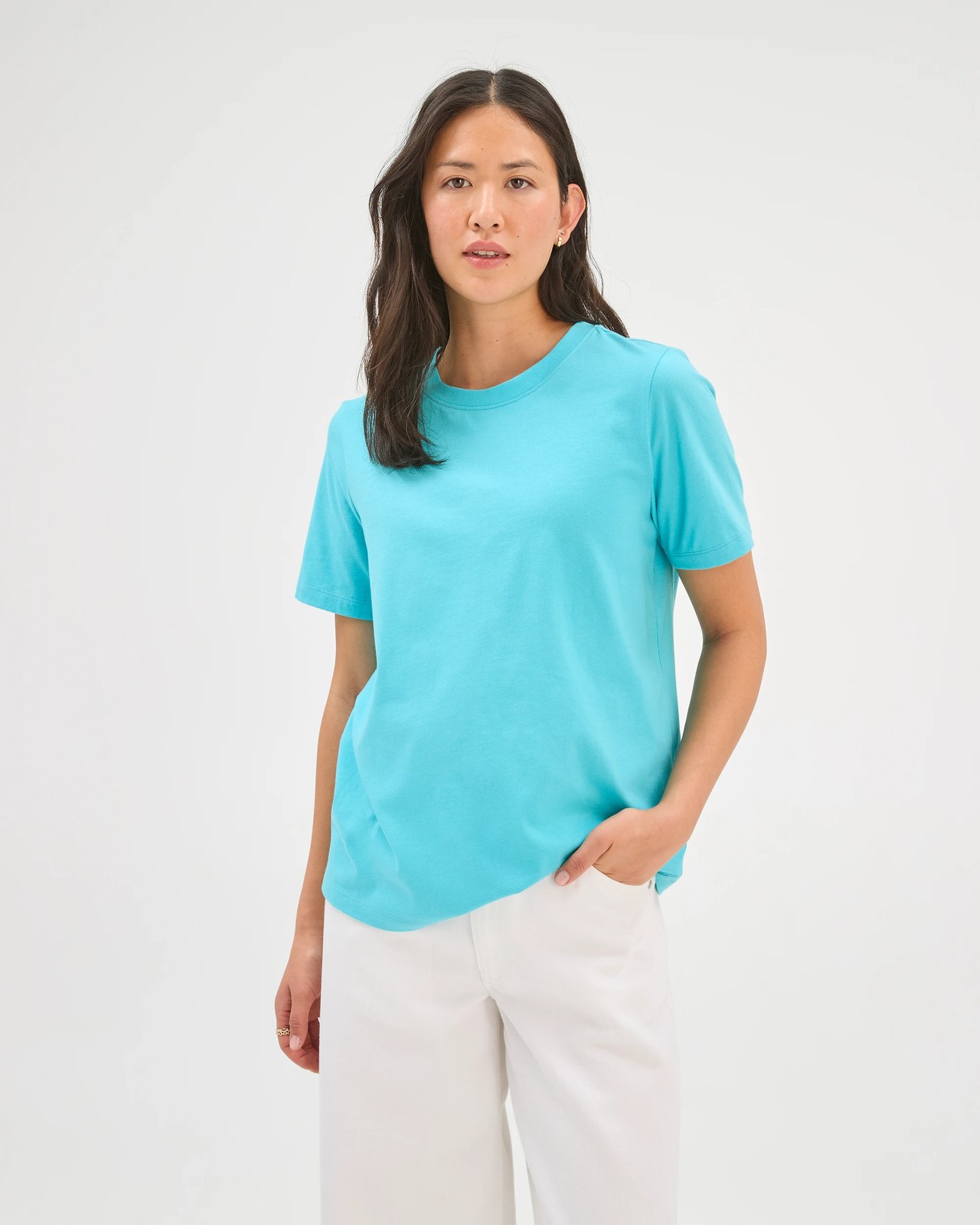 Australian Cotton Classic T-Shirt - Bright Aqua 2 of 5
