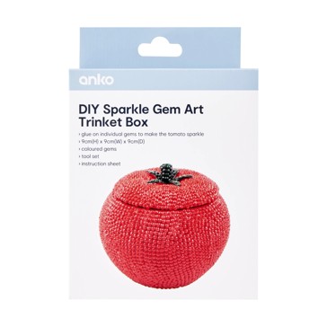 DIY Sparkle Gem Art Trinket Box  Tomato - Anko