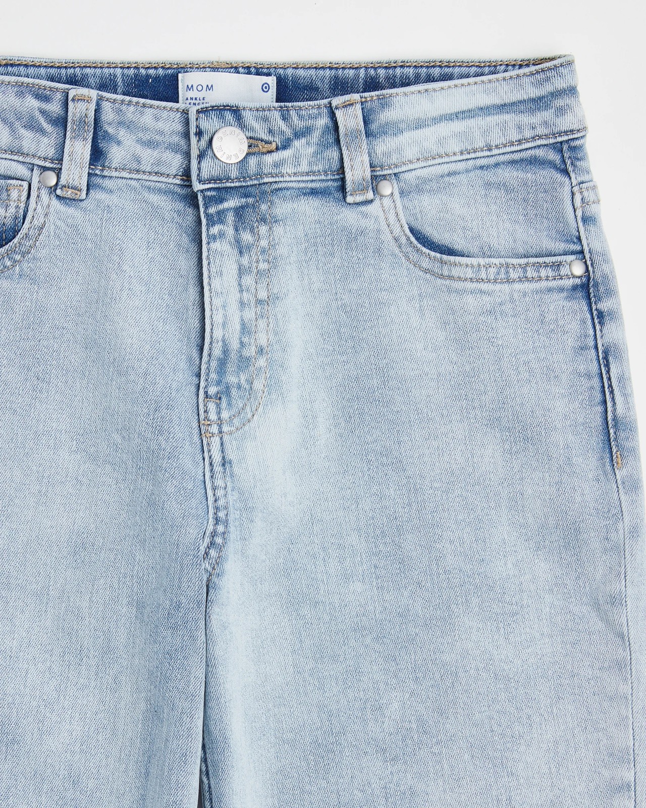 Girls Denim Mom Jeans - Light Blue