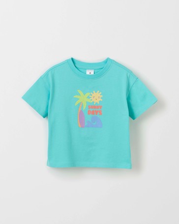 Baby Organic Cotton Placement Print Oversized T-Shirt