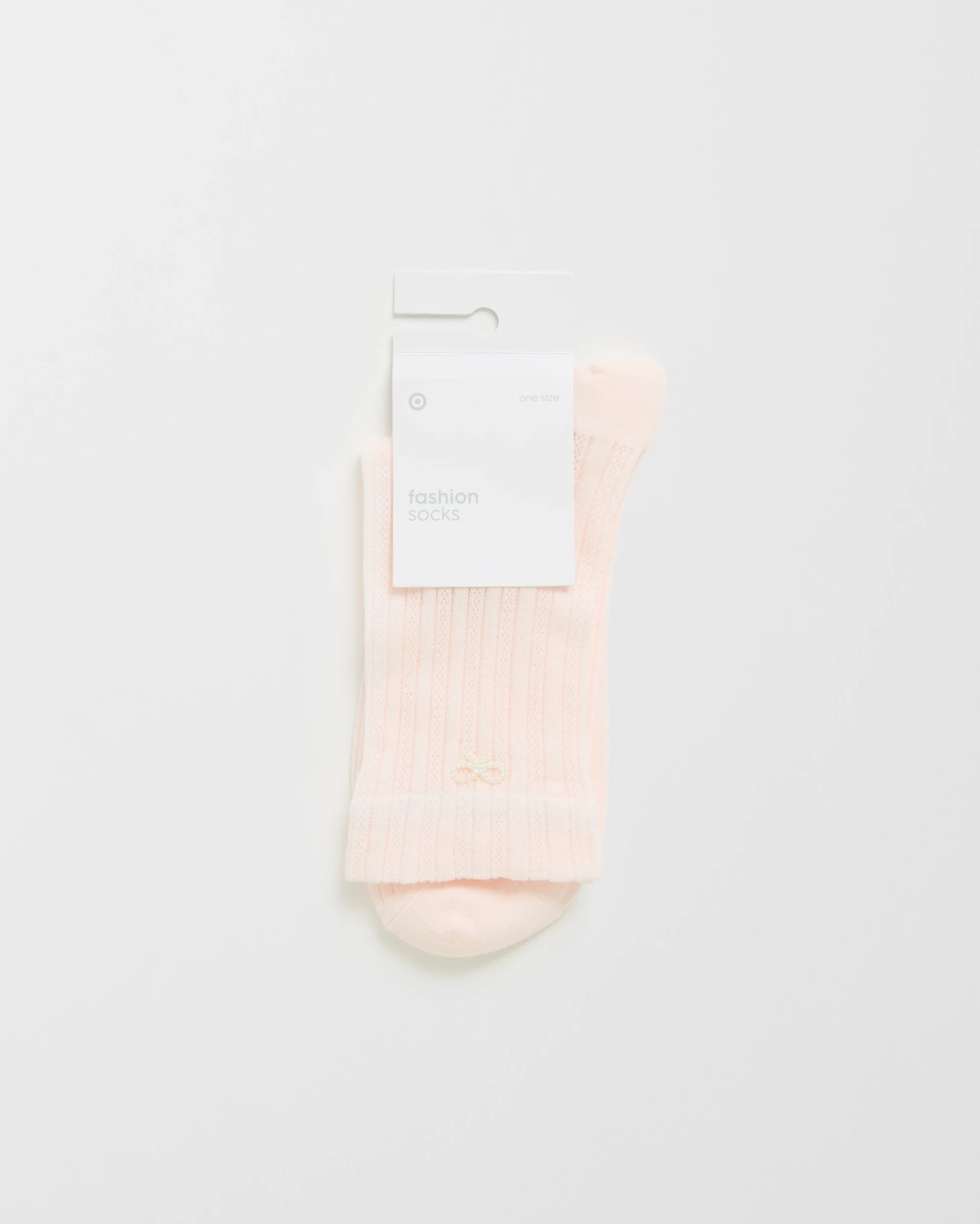 Australian Cotton Blend Pearl Bow Trim Crew Pointelle Socks 3 of 3