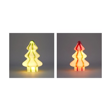 Light Up Glass Stripe Tree, Assorted - Anko