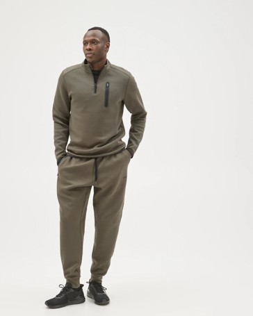 Active Australian Cotton Blend Tech Quarter Zip Jumper