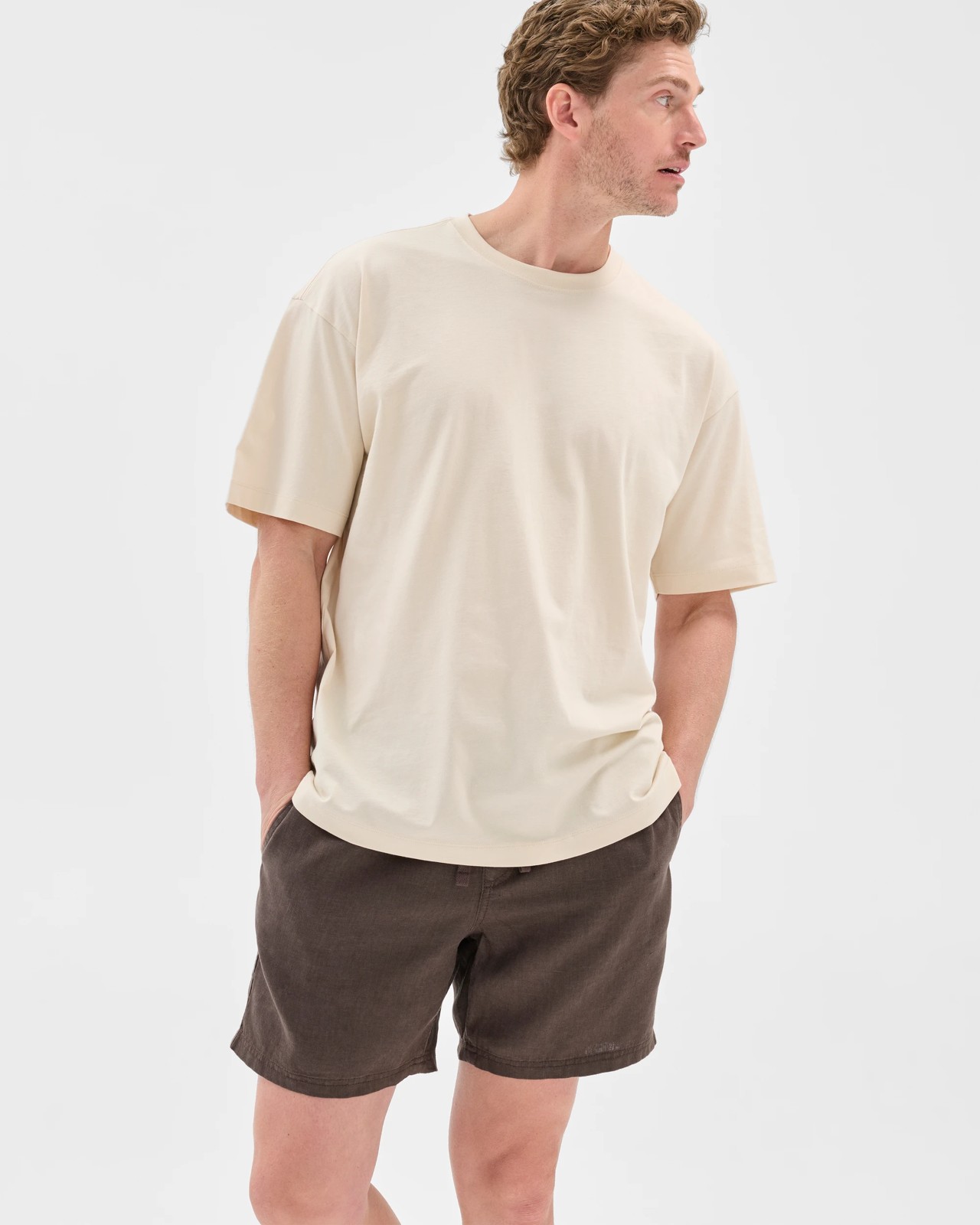 Australian Cotton Relaxed T-Shirt - Birch 5 of 5