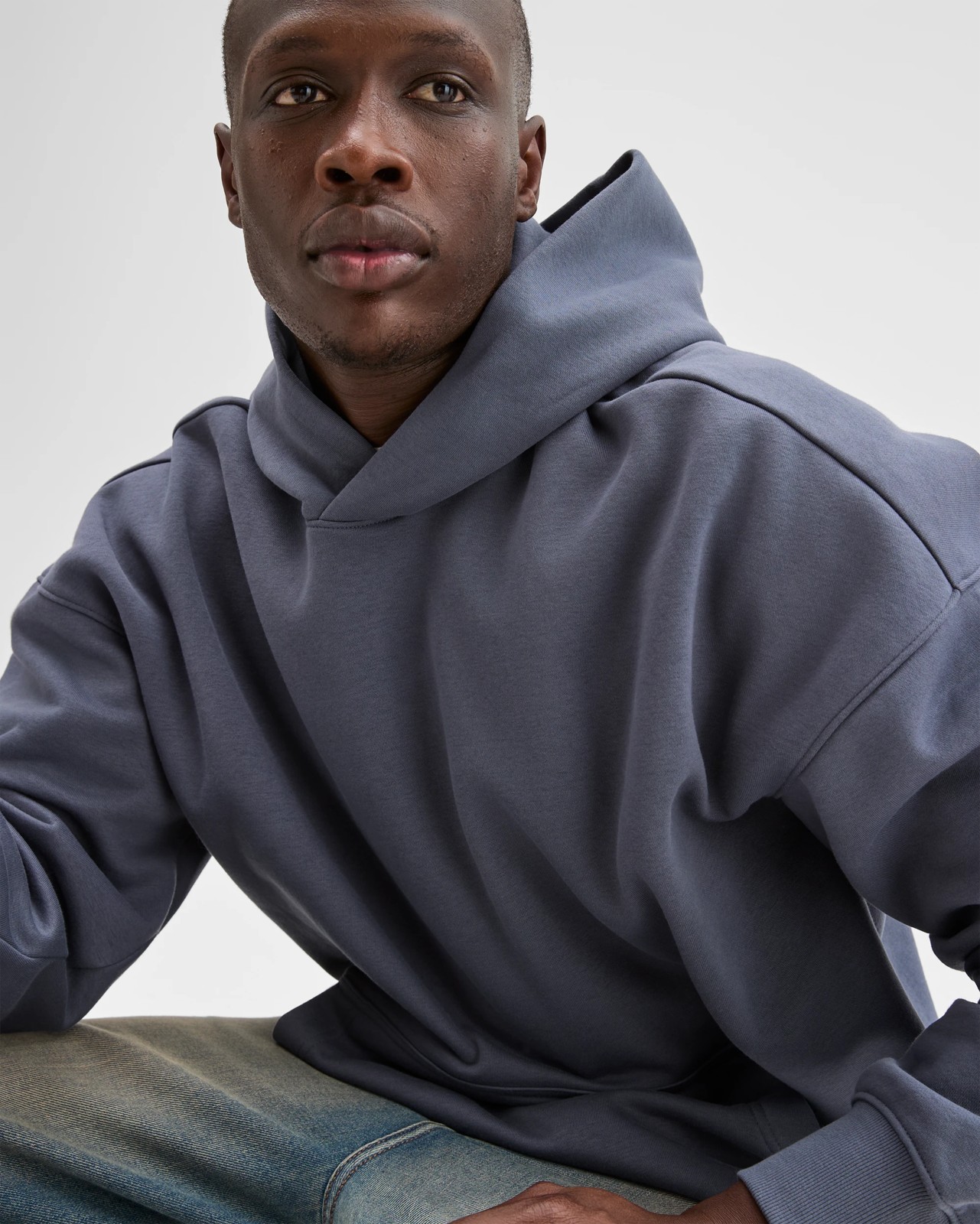 Commons Australian Cotton Blend Heavyweight Oversized Hoodie - Ombre Blue 2 of 5