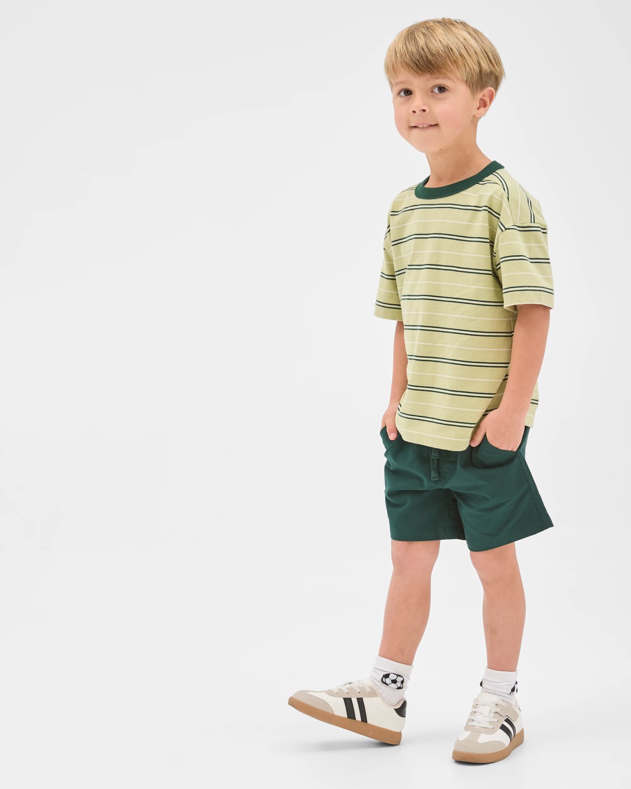 Australian Cotton T-Shirt and Shorts 2 Piece Set - Green 2 of 5