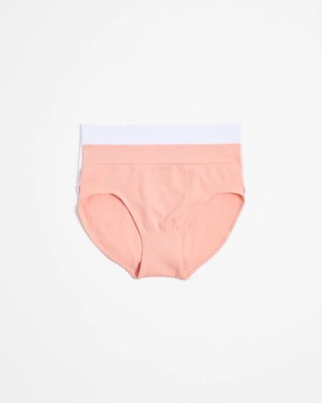2 Pack Cotton Seamfree Midi Briefs