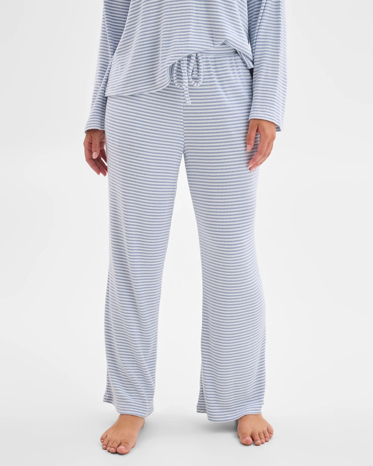Cosy Rib Wide Leg Pants - Blue 4 of 6