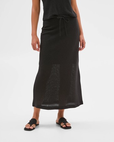 Textured Midi Skirt
