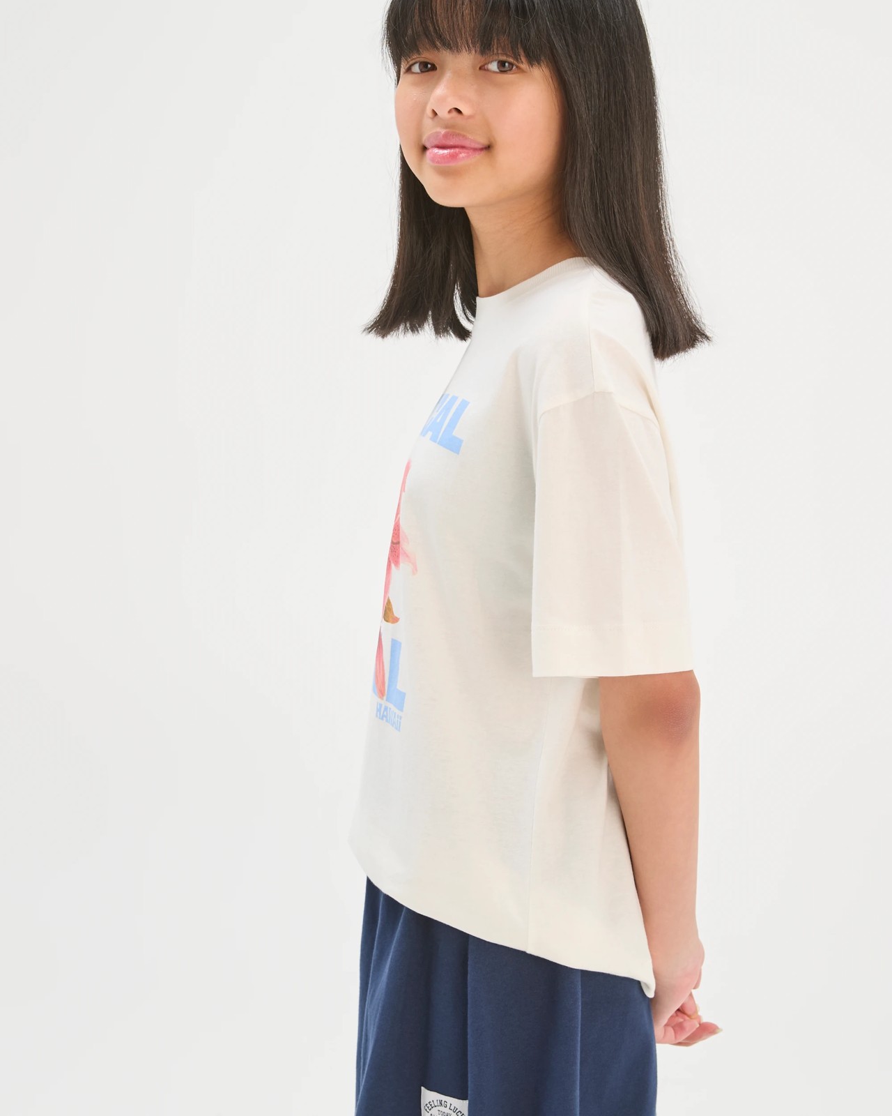 Australian Cotton Oversized T-Shirt - Cream Lily 4 of 5