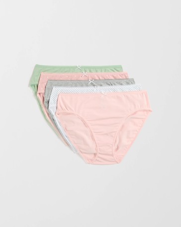 Australian Cotton 5 Pack High Cut Briefs