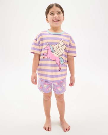 Australian Cotton Younger Girls Oversized Jersey Pyjama Set