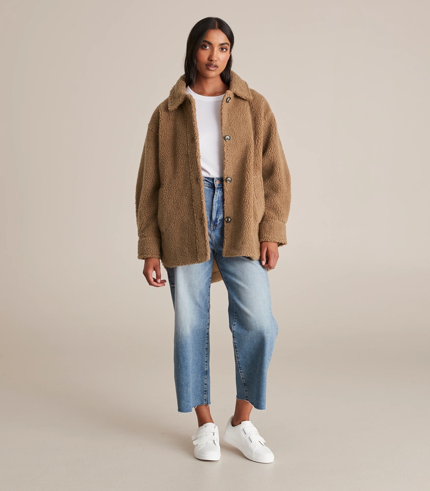 Long teddy coat on sale australia