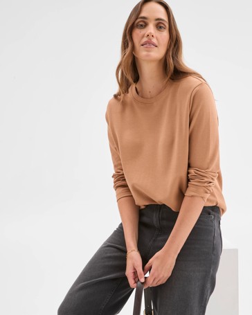 Australian Cotton Blend Long Sleeve T-Shirt