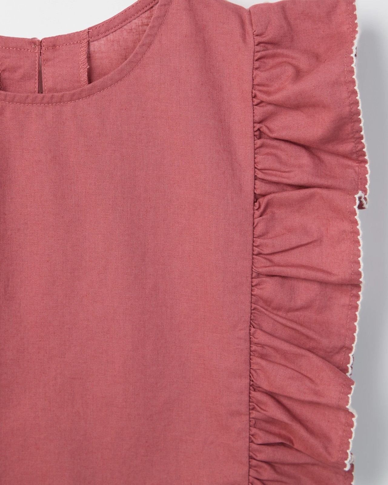 Australian Cotton Blend Ruffle Sleeve Woven Co-ord Tank Top - Terracotta 2 of 2
