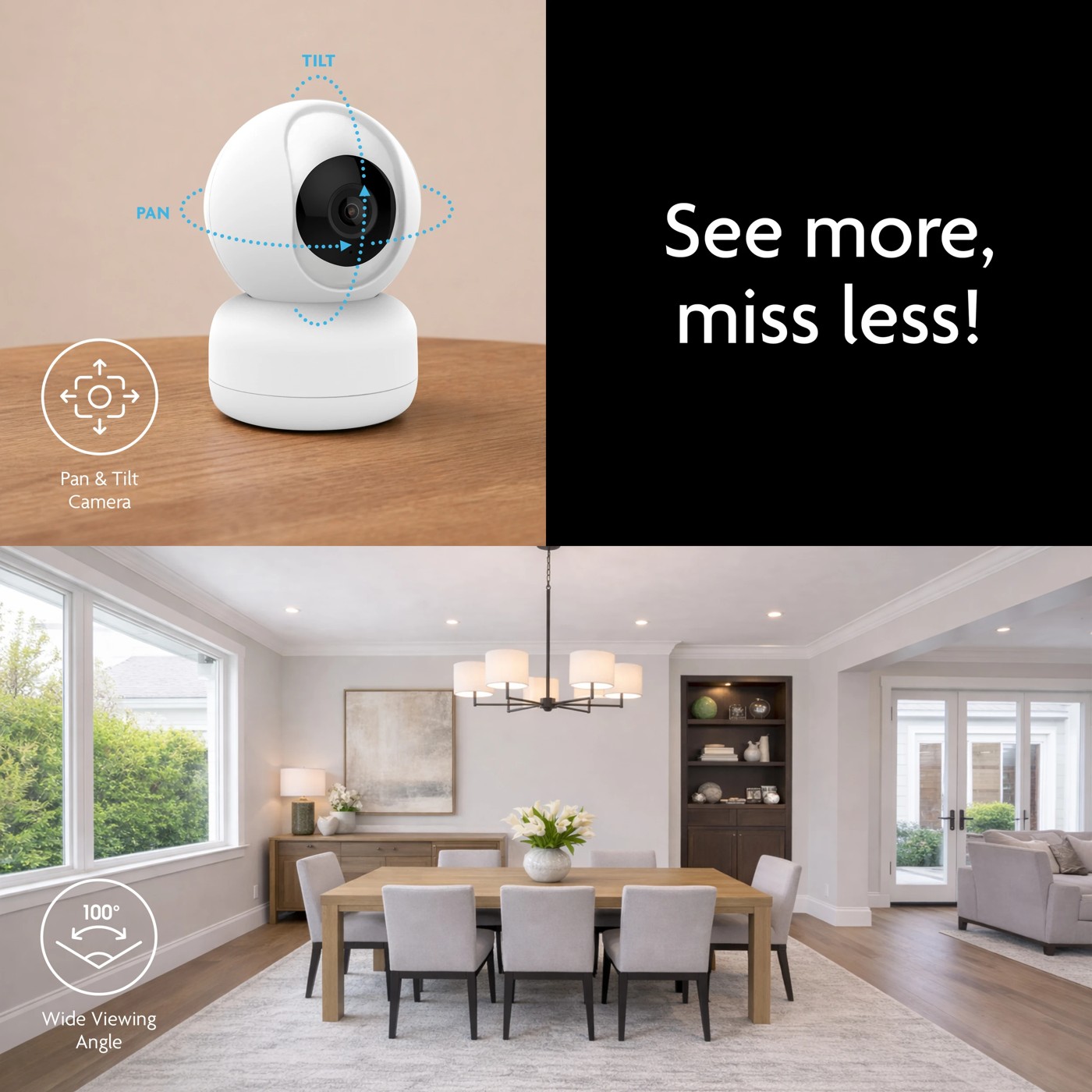 Anko Mirabella Genio Smart Pan & Tilt Indoor Security Camera 5 of 5